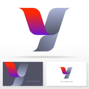 Letter Y logo design vector sign - Stock vector emblem. Business card templates. clipart