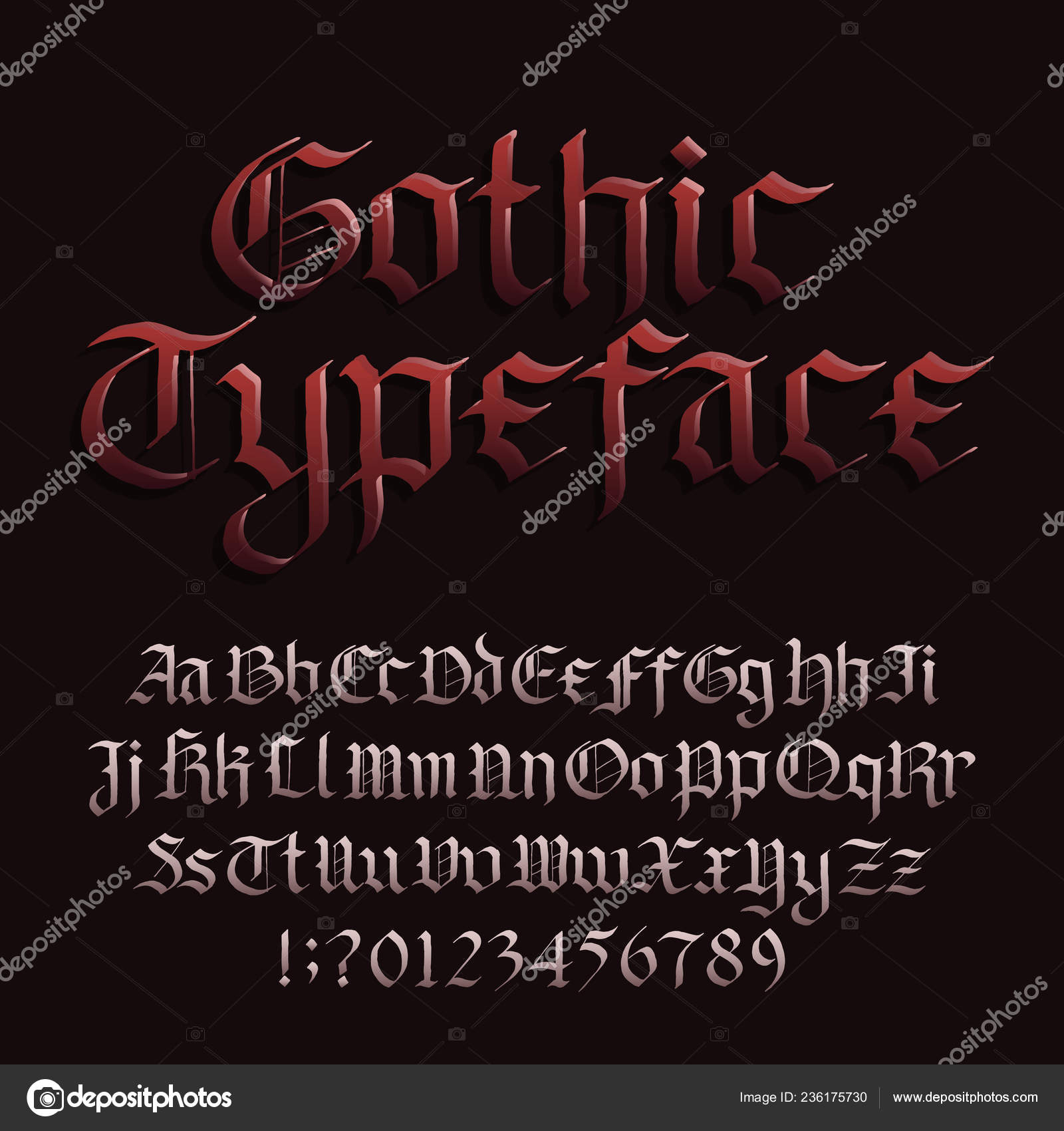 Gothic old figures. Vector. Beautiful and stylish calligraphy. Trendy  medieval font, signs for tattoo. Ancient European style. Design for fabric  and p Stock Vector Image \u0026 Art - Alamy, image size:1600x1700