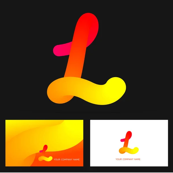 Bokstaven Logo Design Vektor Logga Färgglada Lager Vektor Emblem Visitkortsmallar — Stock vektor