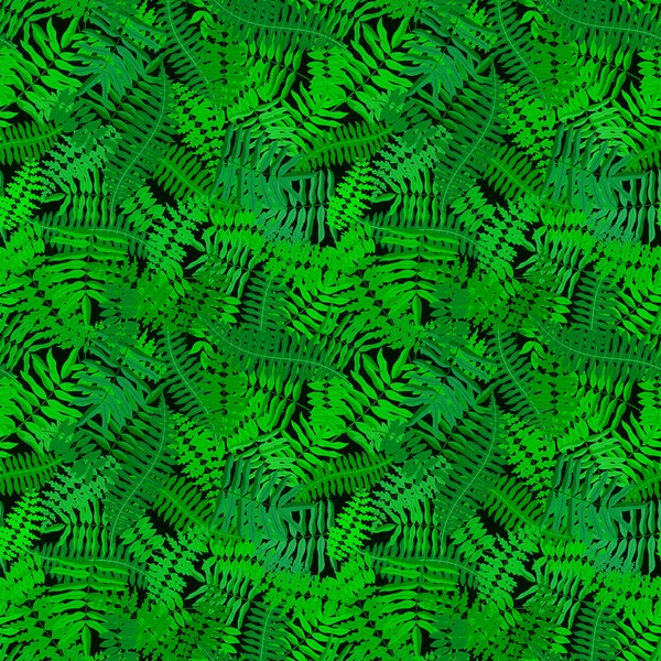 緑の葉のシームレスなパターン あなたの設計のための明るいベクトルの背景 — ストックベクタ