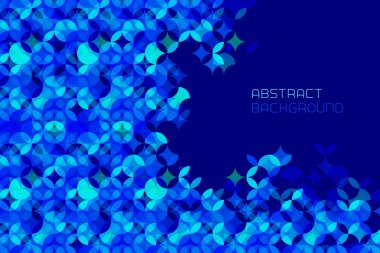 Modern geometrik arka plan koyu mavi renklerde daireler ile. Hisse senedi vektör çizim.