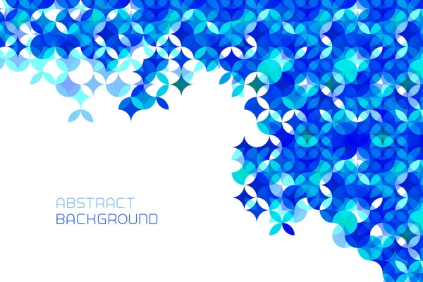 Abstrakte Moderne Geometrische Hintergrund Mit Kreisen Leuchtend Blauen Farben Aktienvektorabbildung — Stockvektor