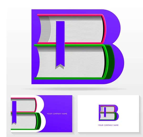Modèle Logo Lettre Lettre Faite Livres Signe Vectoriel Coloré Pour — Image vectorielle
