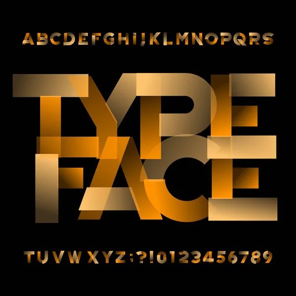 抽象アルファベットフォント 透明な幾何学的な文字と数字 簡単な色の変更 タイポグラフィデザイン用のストックベクトルタイプスクリプト — ストックベクタ