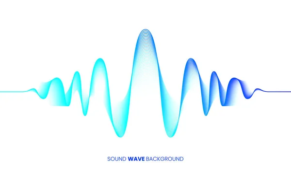 Fond Onde Sonore Vectoriel Concept Reconnaissance Vocale Sonore Fond Blanc — Image vectorielle