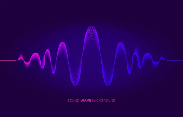 Vector Sound Wave Background Voice Sound Recognition Concept Stock Vector — Stock Vector