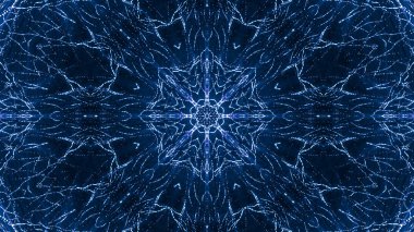 mavi arka plan. işleme parlayan parçacıklar