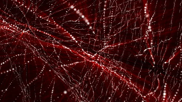 Roter Abstrakter Hintergrund Glühende Teilchen — Stockfoto