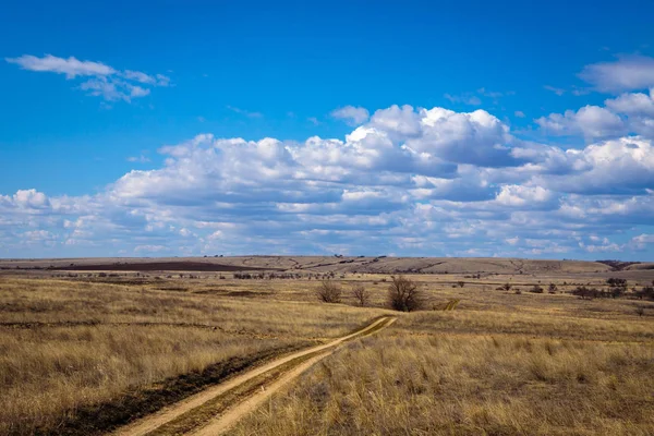 Steppe Landscape Early Spring — Stock Photo, Image