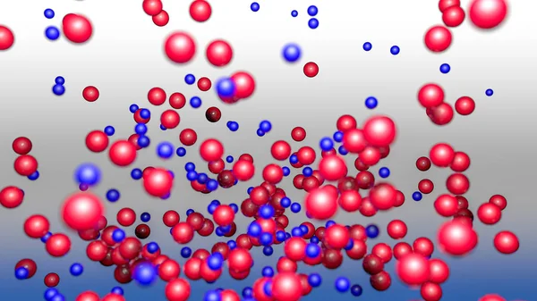Vörös Kék Három Dimenziós Gömb Absztrakt Háttér Leképezés — Stock Fotó