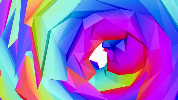 Fondo Abstracto Tridimensional Multicolor Renderizado — Foto de Stock