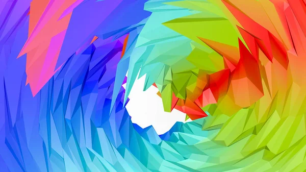 Fondo Abstracto Tridimensional Multicolor Renderizado — Foto de Stock