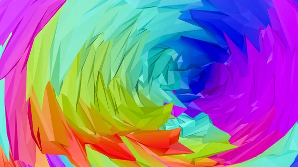 Fondo Abstracto Tridimensional Multicolor Renderizado — Foto de Stock