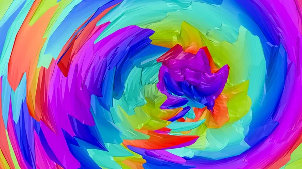 Fondo Abstracto Tridimensional Multicolor Renderizado — Foto de Stock