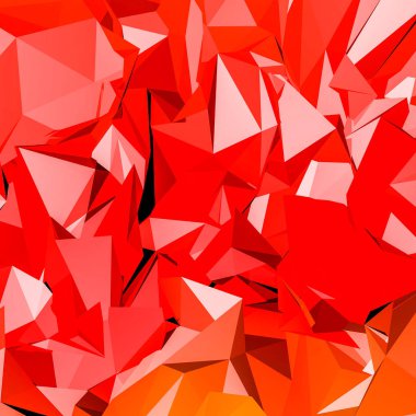 Kırmızı düşük poligon arka plan. 3D render