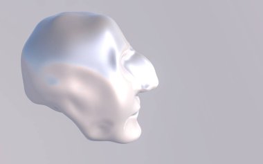 üç boyutlu model soyut insan kafası. 3D render