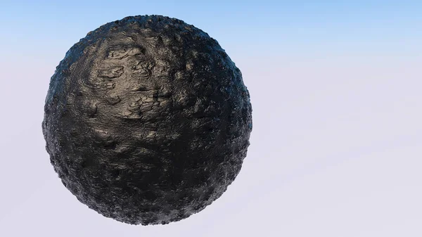 球の三次元でこぼこモデル レンダリング — ストック写真