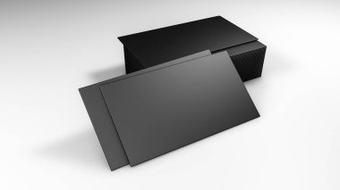 Kartvizit gri bir arka plan üzerinde temiz. 3D render