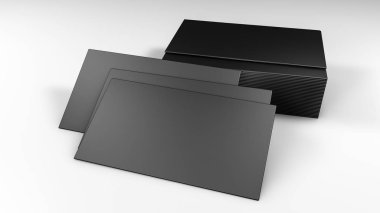 Kartvizit gri bir arka plan üzerinde temiz. 3D render