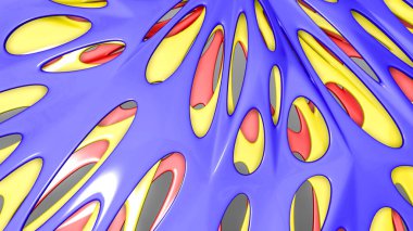 çok renkli parlak üç boyutlu arka plan. 3D render