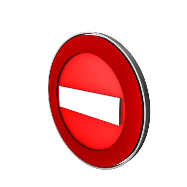 Modell Des Verkehrszeichens Ist Verboten Darstellung — Stockfoto