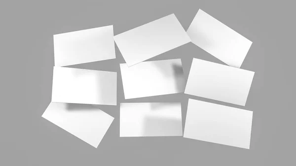 Clean Business Cards Air Layout Rendering — Stock Photo, Image