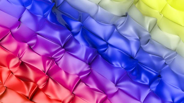 Dobras Abstratas Multicoloridas Renderização — Fotografia de Stock