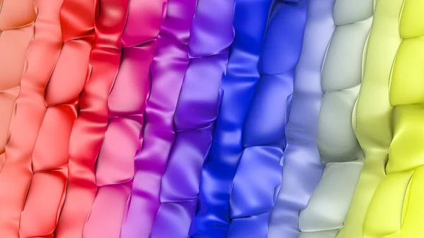 Dobras Abstratas Multicoloridas Renderização — Fotografia de Stock