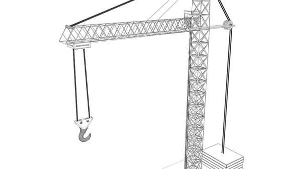 Dreidimensionales Modell Des Krans Schwarzes Polygonales Netz Darstellung — Stockfoto