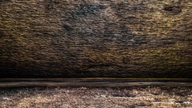 bir metal duvar ve tavan oda. eski metal doku. 3D render