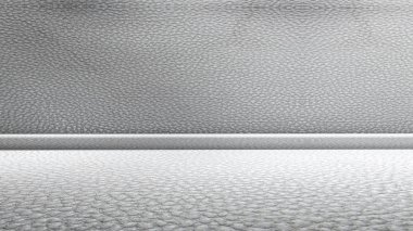 beyaz deri duvar ve tavan oda. eski metal doku. 3D render