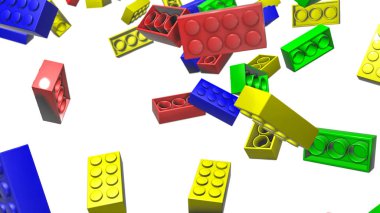 renkli küpler çocuk tasarımcıları. 3D render