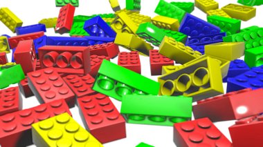 renkli küpler çocuk tasarımcıları. 3D render