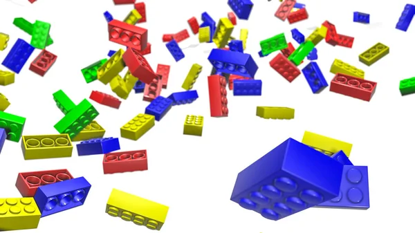 renkli küpler çocuk tasarımcıları. 3D render