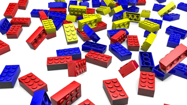 renkli küpler çocuk tasarımcıları. 3D render