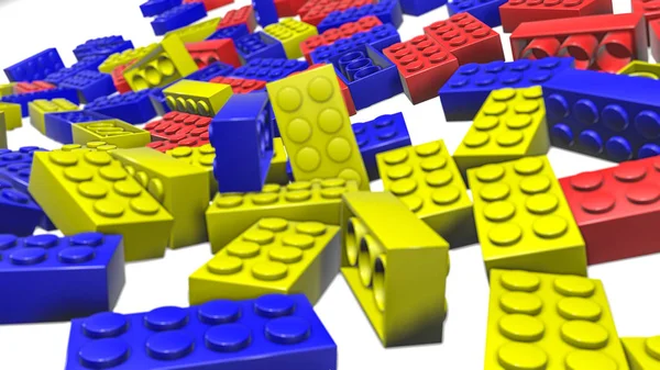 renkli küpler çocuk tasarımcıları. 3D render