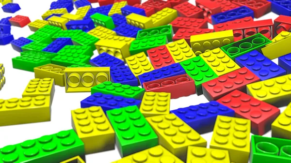colored cubes of children\'s designers. 3D rendering