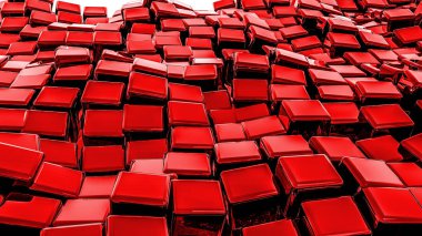 koyu parlak üç boyutlu küpler. arka plan. 3D render