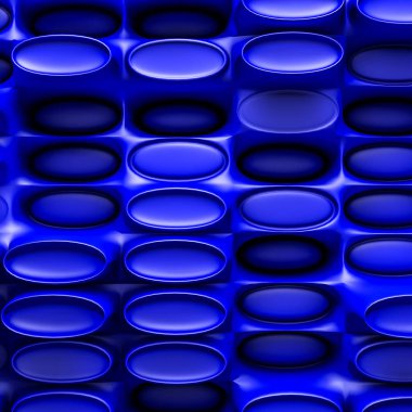 koyu mavi dışbükey üç boyutlu arka plan rakamlar. soyut resim. 3D render