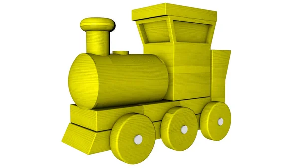 Plastic Train Wagons White Background Rendering — Stock Photo, Image