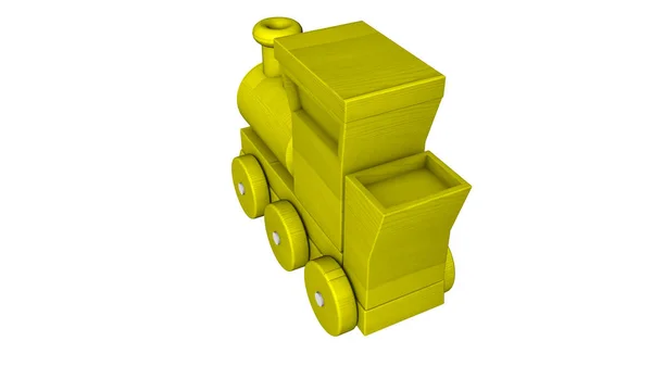 Plastic Train Wagons White Background Rendering — Stock Photo, Image