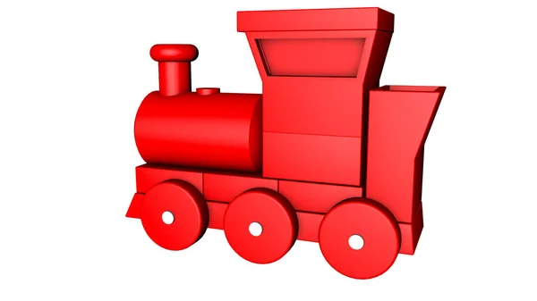 Plastic Train Wagons White Background Rendering — Stock Photo, Image