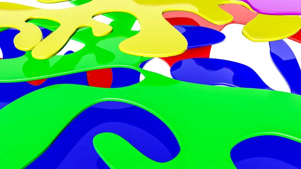 Ilustración Tridimensional Multicolor Abstracta Renderizado — Foto de Stock