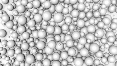 birçok gri üç boyutlu küreler. 3D render