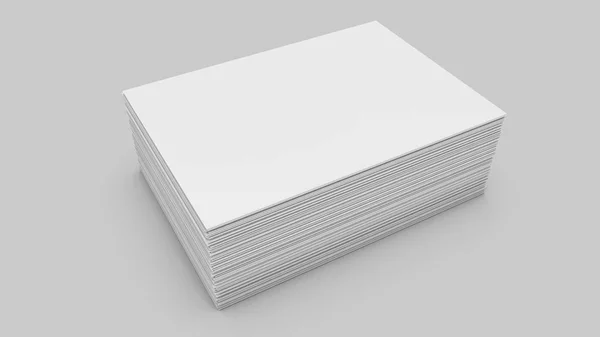 Valkoisia Paperiarkkeja Harmaalla Pohjalla Renderointi — kuvapankkivalokuva
