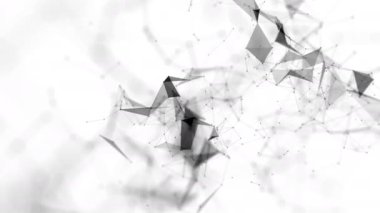 beyaz bir arka plan üzerinde siyah parçacıklar sinek. arka plan. 3D render