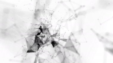 beyaz bir arka plan üzerinde siyah parçacıklar sinek. arka plan. 3D render