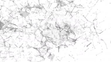 beyaz bir arka plan üzerinde siyah parçacıklar sinek. arka plan. 3D render