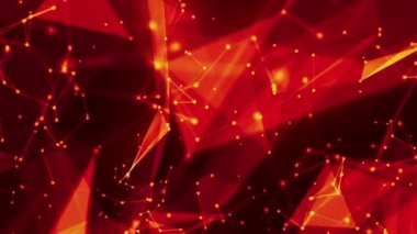 kırmızı turuncu parçacıklar yavaş siyah bir arka plan karşı hareket edin. 3D render