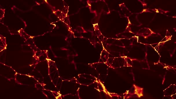 Rote Orangefarbene Partikel Bewegen Sich Langsam Vor Einem Schwarzen Hintergrund — Stockvideo
